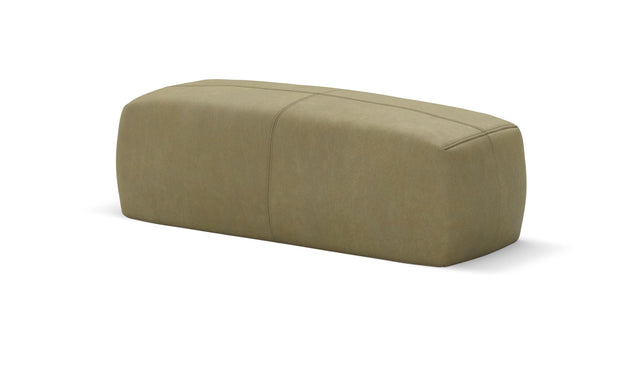 bloc armrest medium - leather - olive - 84cm x 31cm