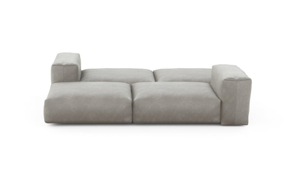 double lounger - velvet - light grey - 241cm x 168cm