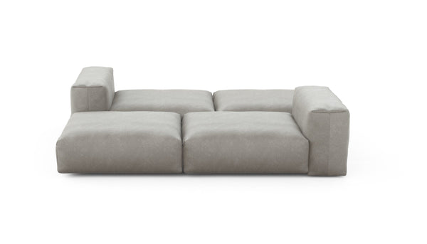 Preset double lounger - velvet - light grey - 241cm x 210cm
