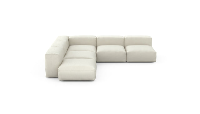 Preset five module corner sofa - linen - platinum - 283cm x 283cm