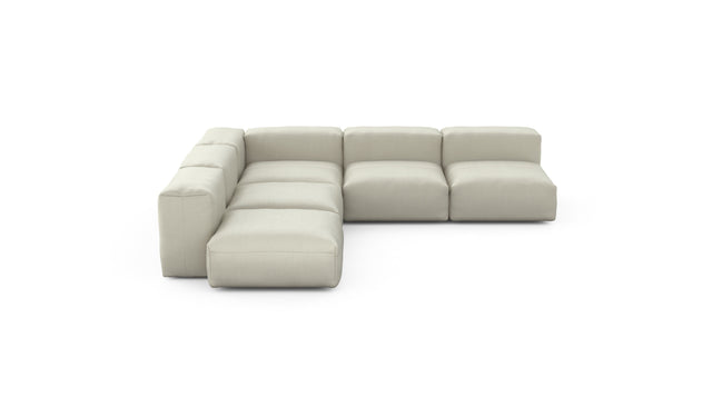 Preset five module corner sofa - pique - beige - 283cm x 283cm