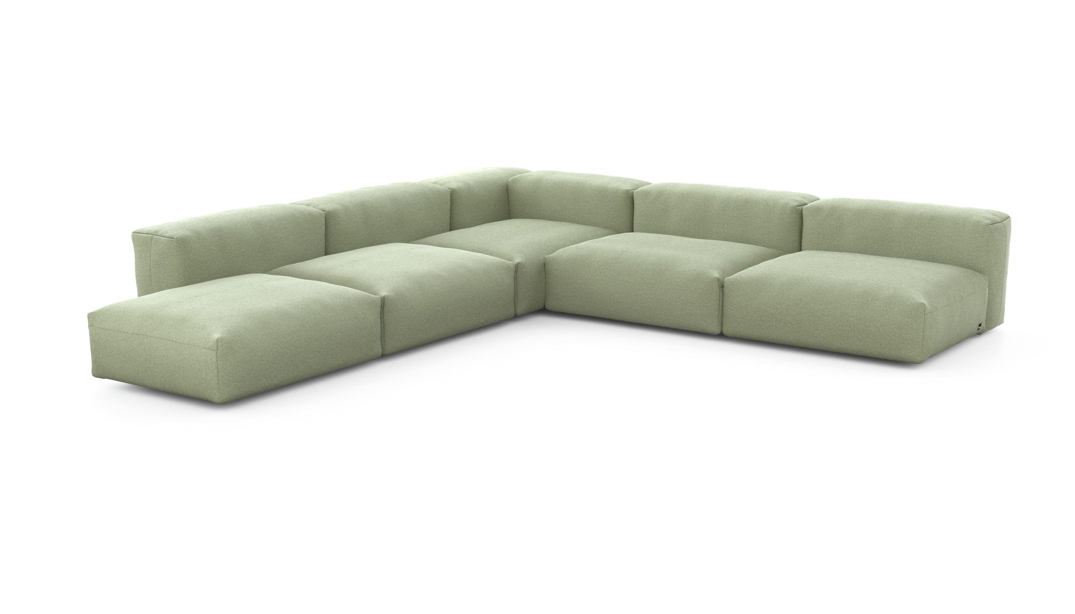 five module corner sofa linen olive 325cm x 325cm Default Title