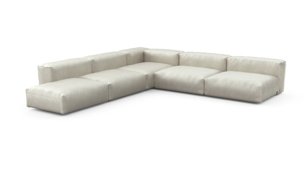 Preset five module corner sofa - velvet - creme - 325cm x 325cm