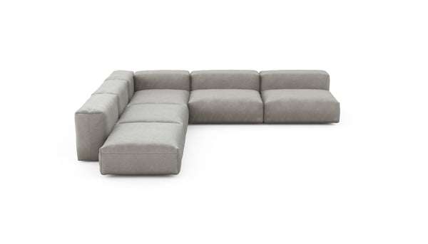 Preset five module corner sofa - velvet - light grey - 325cm x 325cm