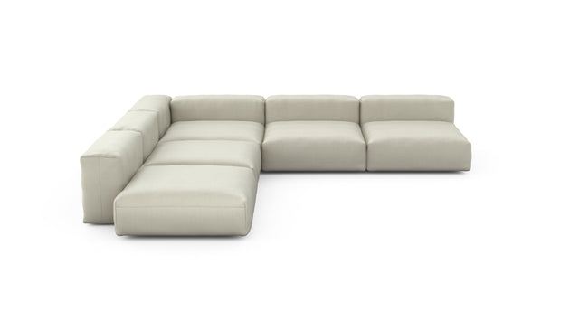 Preset five module corner sofa - pique - beige - 346cm x 346cm