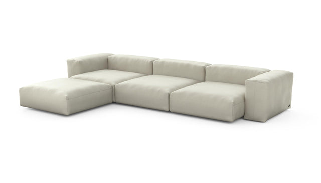 Preset four module chaise sofa - pique - beige - 377cm x 241cm