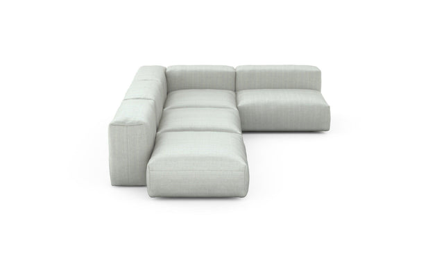 Preset four module corner sofa - herringbone - light grey - 220cm x 346cm