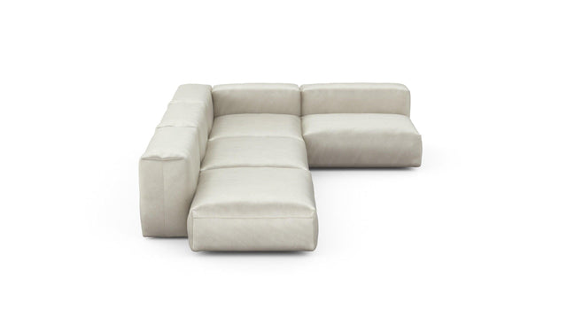 Preset four module corner sofa - velvet - creme - 220cm x 346cm