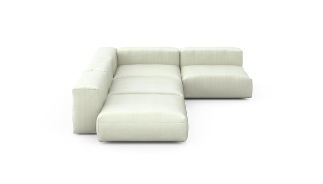 Preset four module corner sofa - herringbone - beige - 241cm x 346cm