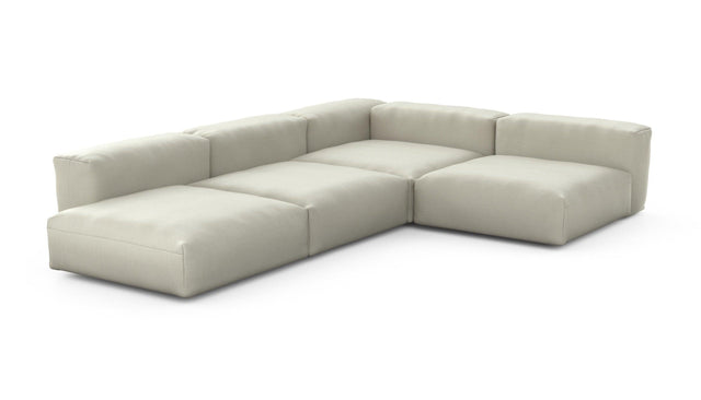 Preset four module corner sofa - pique - beige - 241cm x 346cm