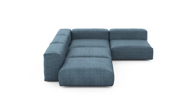 Preset four module corner sofa - pique - dark blue - 241cm x 346cm