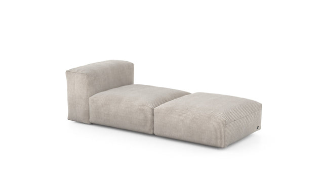 Preset lounger - cord velours - platinum - 199cm x 84cm