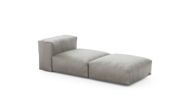 Preset lounger - velvet - light grey - 199cm x 84cm