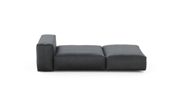 Preset lounger - velvet - dark grey - 220cm x 105cm
