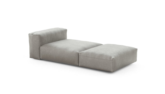 Preset lounger - velvet - light grey - 220cm x 105cm