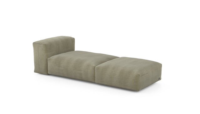 Preset lounger - cord velours - khaki - 220cm x 84cm