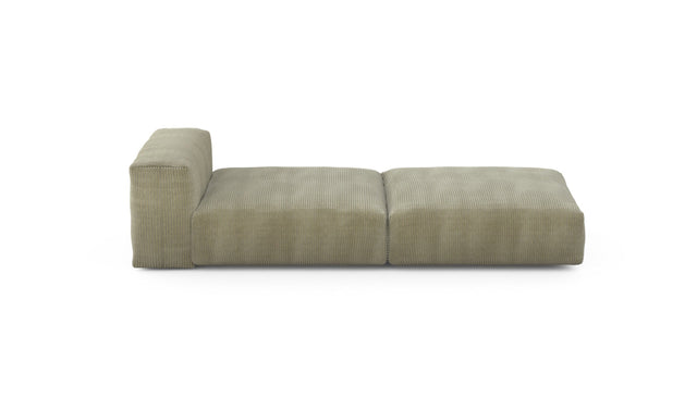 Preset lounger - cord velours - khaki - 241cm x 105cm