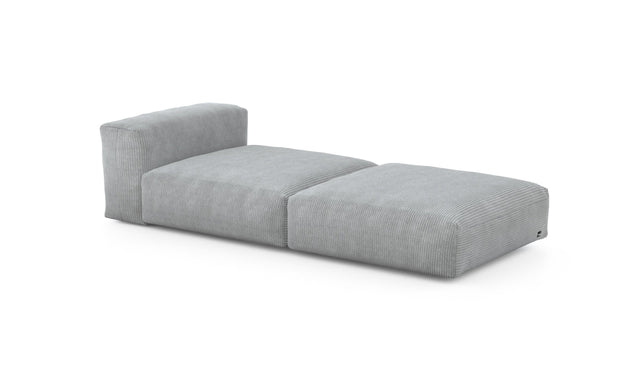 Preset lounger - cord velours - light grey - 241cm x 105cm