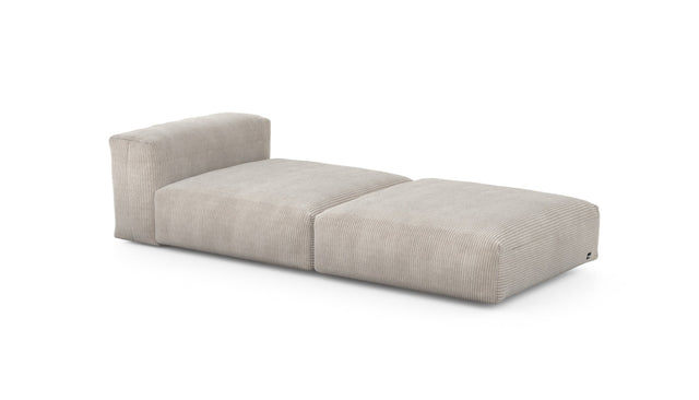 Preset lounger - cord velours - platinum - 241cm x 105cm