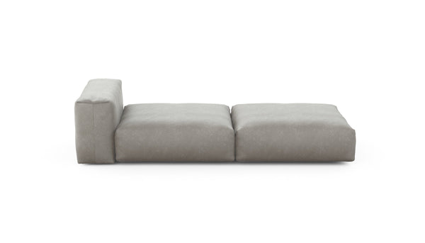 Preset lounger - velvet - light grey - 241cm x 105cm