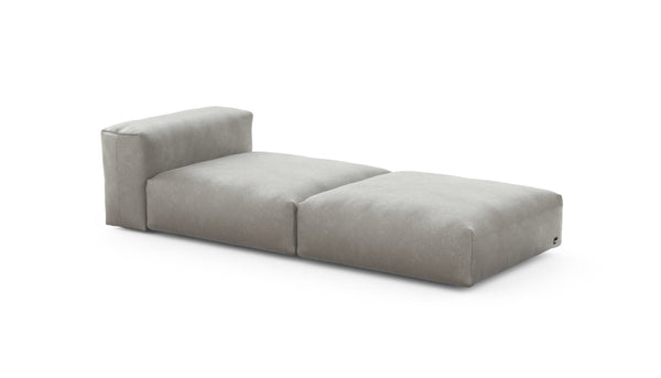 Preset lounger - velvet - light grey - 241cm x 105cm