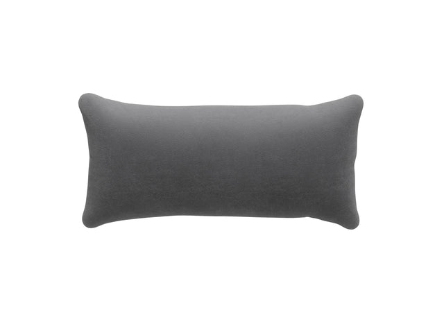 pillow - leather - dark grey