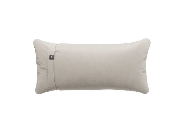 pillow - leather - light grey