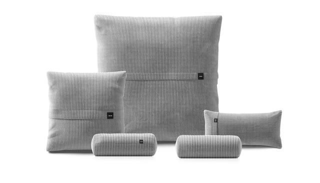 Pillow Set 4 - Cord Velour - Light Grey