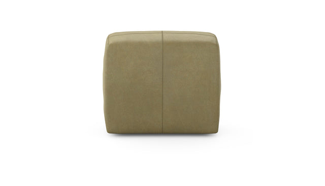 Preset sofa side - 63 x 31 - leather - olive