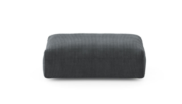 Preset sofa seat - 105 x 63 - cord velour - dark grey