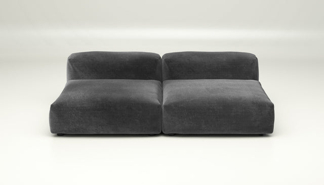 vetsak | Sofa Set 01 Large - cord velour - dark grey | Modulares Sofa | 3.5 Sitzer