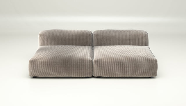 vetsak | Sofa Set 01 Large - cord velour - platinum | Modulares Sofa | 3.5 Sitzer