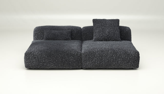 vetsak | Sofa Set 01 Large - doodle - dark grey | Modulares Sofa | 3.5 Sitzer