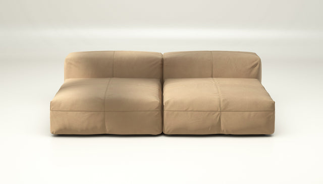 vetsak | Sofa Set 01 Large - leather - beige | Modulares Sofa | 3.5 Sitzer