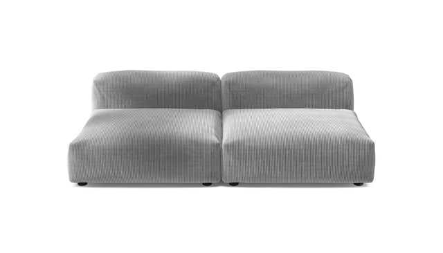 vetsak | Sofa Set 01 Large - Cord Velour - Light Grey | Modulares Sofa | 3.5 Sitzer
