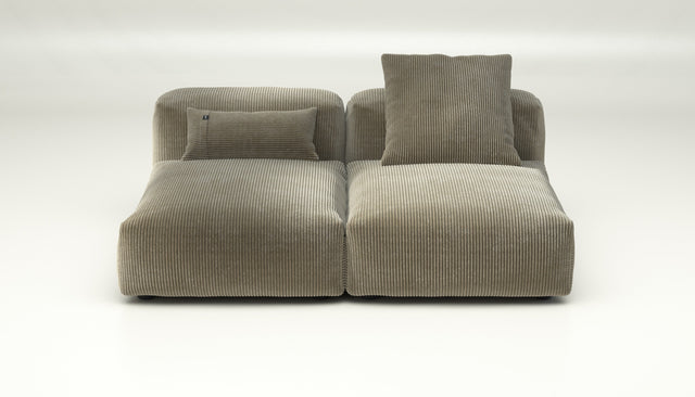 vetsak | Sofa Set 01 Medium - cord velour - khaki | Modulares Sofa | 2.5 Sitzer