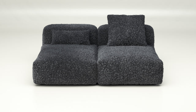 vetsak | Sofa Set 01 Medium - doodle - dark grey | Modulares Sofa | 2.5 Sitzer
