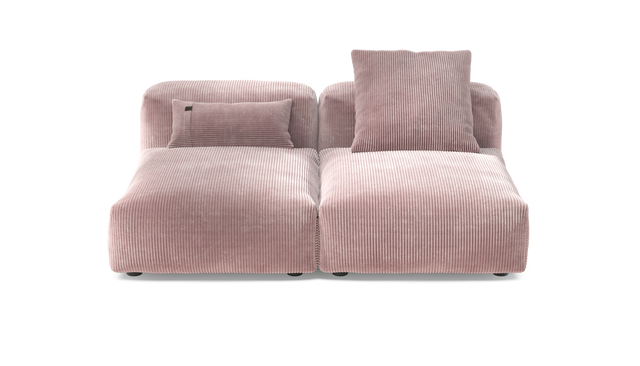 vetsak | Sofa Set 01 Medium - Cord Velour - Blossom | Modulares Sofa | 2.5 Sitzer
