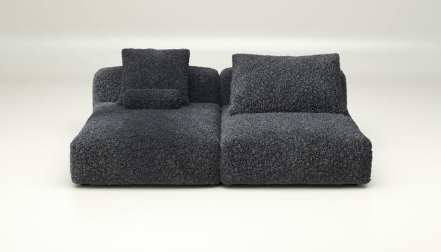 vetsak | Sofa Set 01 XLarge - doodle - dark grey | Modulares Sofa | 3.5 Sitzer
