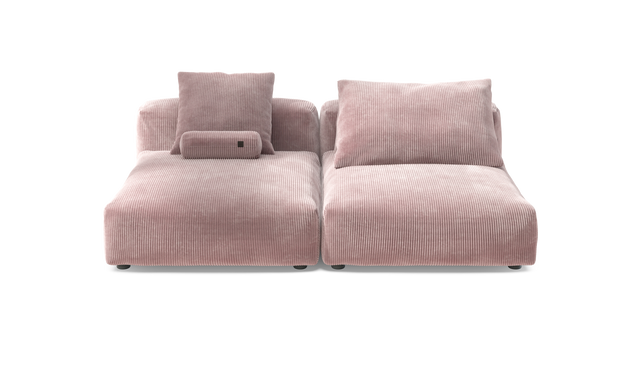 vetsak | Sofa Set 01 XLarge - Cord Velour - Blossom | Modulares Sofa | 3.5 Sitzer