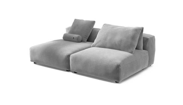 vetsak | Sofa Set 01 XLarge - Cord Velour - Light Grey | Modulares Sofa | 3.5 Sitzer
