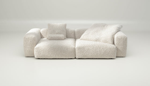 vetsak | Sofa Set 02 Large - doodle - creme | Modulares Sofa | 3.5 Sitzer | Big Sofa