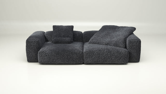 vetsak | Sofa Set 02 Large - doodle - dark grey | Modulares Sofa | 3.5 Sitzer | Big Sofa