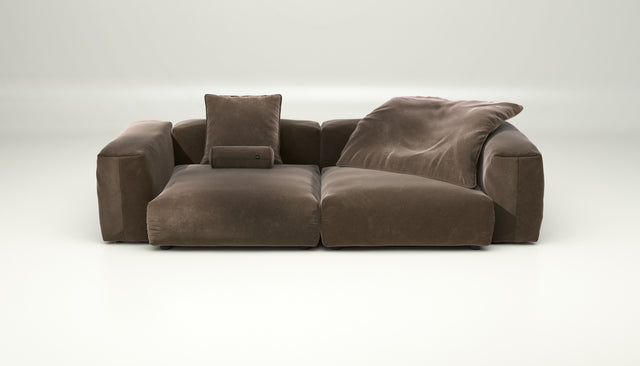 vetsak | Sofa Set 02 Large - suave - espresso | Modulares Sofa | 3.5 Sitzer | Big Sofa