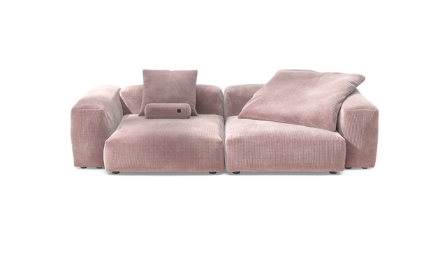 vetsak | Sofa Set 02 Large - Cord Velour - Blossom | Modulares Sofa | 3.5 Sitzer | Big Sofa