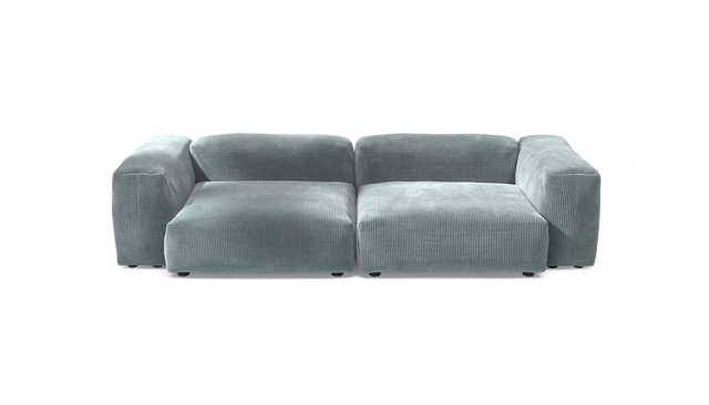 vetsak | Sofa Set 02 Large - Cord Velour - Mint | Modulares Sofa | 3.5 Sitzer | Big Sofa