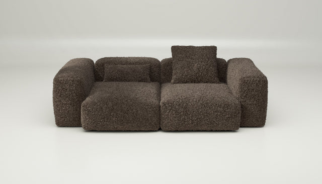 vetsak | Sofa Set 02 Medium - doodle - cacao | Modulares Sofa | 2.5 Sitzer | Big Sofa