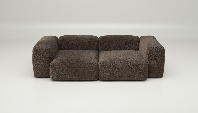 vetsak | Sofa Set 02 Medium - doodle - cacao | Modulares Sofa | 2.5 Sitzer | Big Sofa