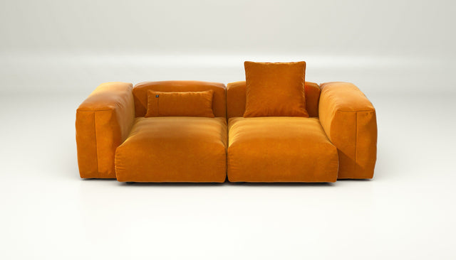 vetsak | Sofa Set 02 Medium - suave - orange blaze | Modulares Sofa | 2.5 Sitzer | Big Sofa