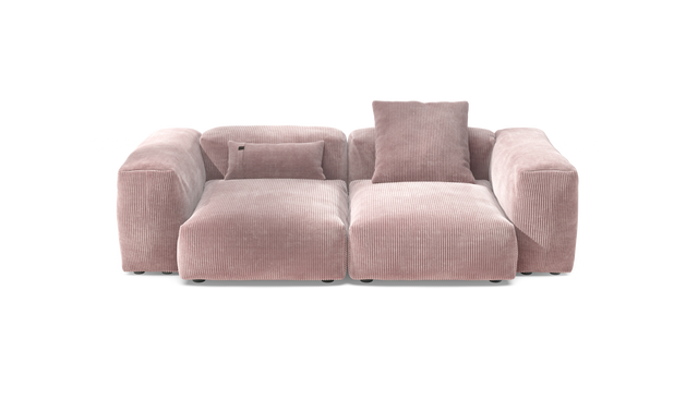 vetsak | Sofa Set 02 Medium - Cord Velour - Blossom | Modulares Sofa | 2.5 Sitzer | Big Sofa